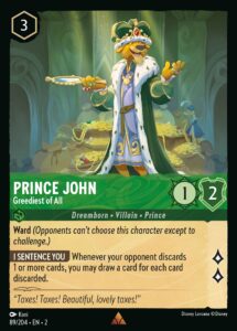 Disney Lorcana Prince John - Greediest of All