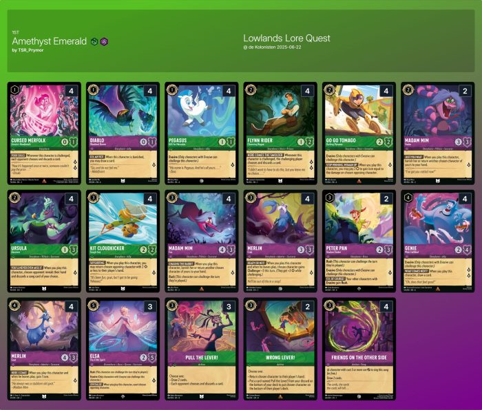 Disney Lorcana TSR_Prymor Amethyst Emerald Disney Lorcana TSR_Prymor Amethyst Emerald
